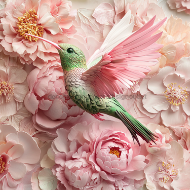 Hummingbird Sign, DCO-13213, Sign For Wreath, 10x10